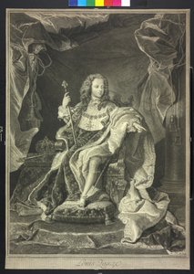 フランス王ルイ15世 作： Pierre Drevet