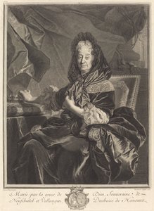 ヌムール公爵夫人 作： Pierre Drevet after Hyacinthe Rigaud