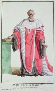 Achille de Harlay 「Receuil des Estampes, Representant les Rangs and les Dignites, suivant le Costume de toutes les Nationes Existantes」（1780年刊）より（手彩色のエングレービング 作： Pierre Duflos