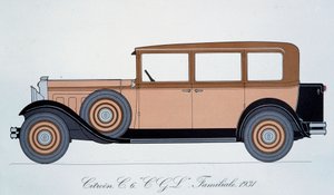 1931年のシトロエン・ファミリーカーのプレート 作： Pierre Dumont