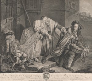 ナポリのジェスチャー、1763年。 作： Pierre Etienne Moitte