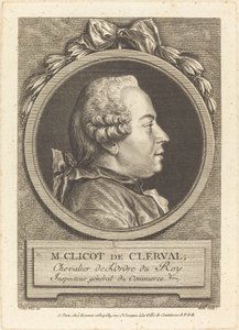 クリコ・ド・クレルヴァル氏 作： Pierre Etienne Moitte after Charles Nicolas Cochin II