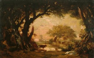 フォンテーヌブローの森の清算 作： Pierre Etienne Theodore Rousseau
