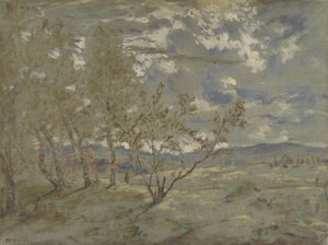 風景、1865年頃 作： Pierre Etienne Theodore Rousseau