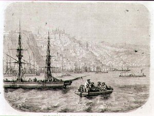 1860年代のケベックの景色（Laly社製）（エングレービング 作： Pierre Eugene (after) Grandsire