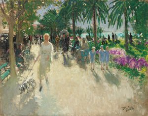 ラ・クロワゼット、カンヌ（キャンバスに油彩） 作： Pierre Eugene Montezin