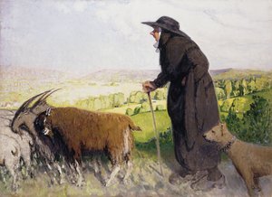 羊飼い; ラ ベルジェール 作： Pierre Eugene Montezin