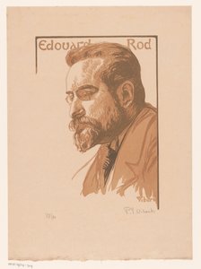エドゥアール・ロッドの肖像 エドゥアール・ロッド (オブジェクトのタイトル) 作： Pierre Eugène Vibert (signed by artist)