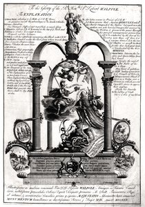 栄光の栄光へロバート・ウォルポール（1676-1745）初代オーフォード伯 作： Pierre Fourdrinier