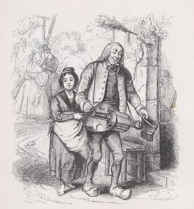 『ベランジェ全集』より バニョレの盲人、1836年。 作： Pierre Francois Godard