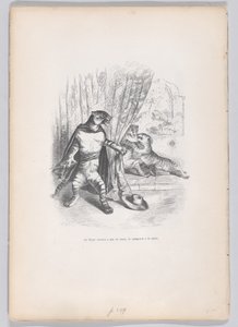 タイガーはこっそりと入り、手にはプライベートのシーンの短剣を持っていました。 1837-47。 作： Pierre Francois Godard