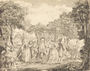 オペラ座のバレエ、1761年。 作： Pierre François Basan