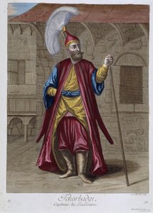 ジャニサリーの隊長であるチョルバドギは、1707年と1708年にレバントの様々な国を描いた100枚の版画コレクションを、ポルテの王の大使であるM.ド・フリオルの命令で作成し、1712年から13年にかけてはバサンのアンであるM.ル・ヘイの世話で更新した。 作： Pierre François Basan