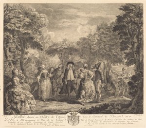 オペラ座のバレエ 作： Pierre François Basan after Gabriel Jacques de Saint Aubin