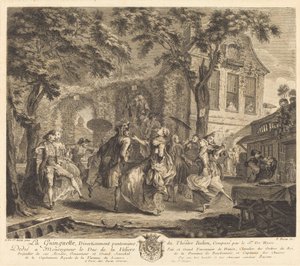 居酒屋 作： Pierre François Basan after Gabriel Jacques de Saint Aubin