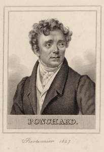 オペラ歌手Louis Antoine Eléonore Ponchard 1787-1866 , 1827年の肖像。 作： Pierre François Bertonnier