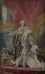 1769年頃の王室衣装を着たルイ15世の肖像画 作： Pierre François Cozette