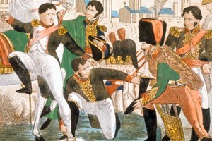 Ratisbonne で負傷したナポレオン 1 世 (1809 年) 作： Pierre Gautherot