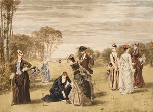 クロケットゲーム、1874年。 作： Pierre Gavarni