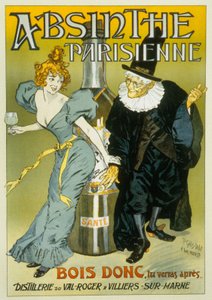 ピエール・アンリ・ジェリス・ディドとルイ・マルテストによる「アブサン・パリジェンヌ」のフランスの広告 c. 1900年（ポスター） 作： Pierre Gelis Didot
