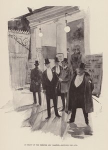 ヴァラエテ劇場前、幕間（エングレーヴィング） 作： Pierre Georges Jeanniot
