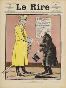 フランシスがアルザスをドイツに放棄したことに対する風刺。ル・リールのイラスト 作： Pierre Georges Jeanniot