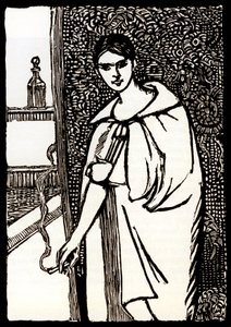 タバコを持つ若い女性（コレットの「Cheri」のために 作： Pierre Georges Jeanniot
