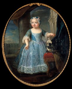 ルイ15世の三女であるフランスのルイーズ・マリー（1728-1733）（マダム）の肖像 ピエール・ゴベール（1662-1744）による絵画 18世紀 日。1,08 x 0,88 m.