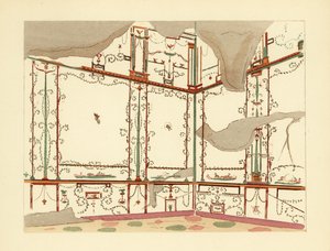 ポンペイ「百年の家」のエクセドラ 作： Pierre Gusman