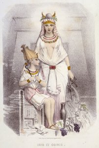 イシスとオシリス......メリーとフォエリックスによる「女神と妖精たち」の中で、イラスト。G. Staal, ed.G.ド・ゴネ 作： Pierre Gustave Eugene Staal