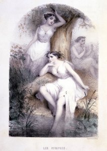 ニンフ-「Les femmes mythologiques」の中で、G. Staalによる絵、MeryとCte Foelixによる絵、Ed.G. de Gouet 作： Pierre Gustave Eugene Staal