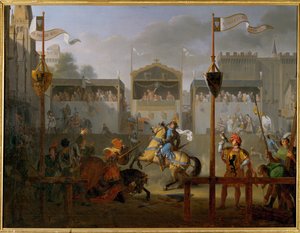 14世紀のトーナメント（キャンバスに描かれた絵）