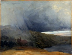 湖畔の嵐ピエール＝アンリ・ドゥ・バランシエンヌ（1750-1819 作： Pierre Henri de Valenciennes