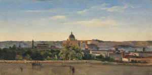 ローマの眺め、c。 1782-1784。 作： Pierre Henri de Valenciennes