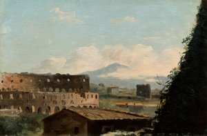18世紀から19世紀後半のローマのコロシアムの眺め 作： Pierre Henri de Valenciennes