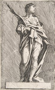 立っている女性像、約。 1739-40 年頃。 1739-40。