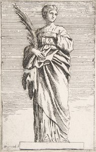 立っている女性像、約。 1739-40 年頃。 1739-40。 作： Pierre Ignace Parrocel