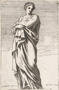 立っている女性像、約。 1739-40 年頃。 1739-40。 作： Pierre Ignace Parrocel