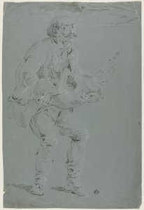 死んだ犬を運ぶ男 作： Pierre Jacques Volaire