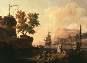 地中海の港の情景 1763年頃 油彩・カンヴァス 作： Pierre Jacques Volaire