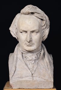ビクターユーゴーの胸像（1802-85）、1837年（1837年）（石膏）