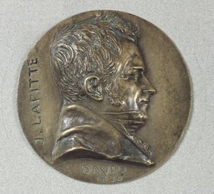 ジャック・ラフィットの肖像画が描かれたメダリオン（1767-1844）1830（金属） 作： Pierre Jean David d