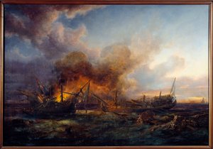 1779年のスーパーバイザーとケベックの戦闘 ピエール・ジルベール（1783-1860）の絵画 1779年 ブレスト、ボザール美術館