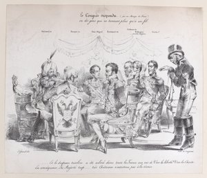 中断された議会、約。 1829年。 作： Pierre Langlumé