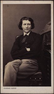 劇作家ヴィクトリアン・サルドゥの肖像、1831～1908年、1860年頃。 作： Pierre Lanith Petit
