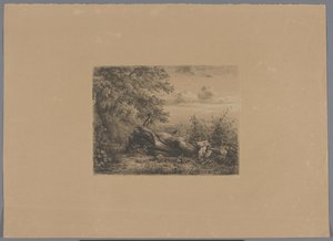 森の端にある倒木 5回のエッチングテスト（連載タイトル） 作： Pierre Louis Dubourcq (workshop of)