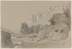 ナルニ近くのネラ川 ナルニ役のネラ川 作： Pierre Louis Dubourcq