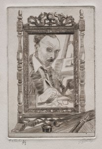 自画像 作： Pierre Louis Gatier
