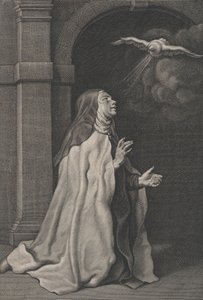 アビラの聖テレジアの鳩の幻視 1650年。 作： Pierre Louis van Schuppen