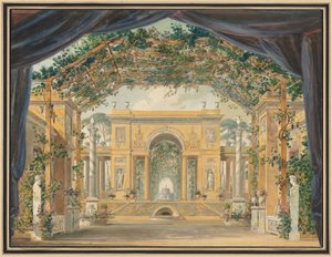 ウェストファリア国王陛下の誕生日に施される装飾 作： Pierre Luc Charles Ciceri